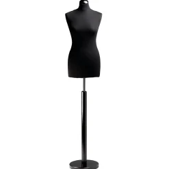 Maniquí De Costura De Mujer, Busto De 72 Cm, Color Negro/negro