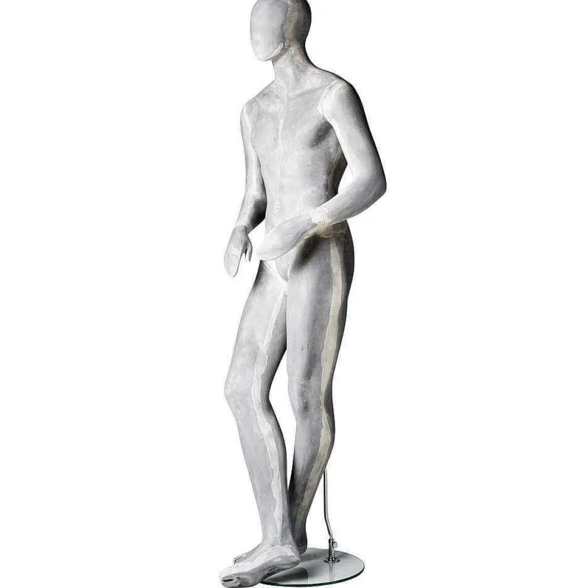 Maniquí Hombre ESCULTURA Pierna Cruzada Hormigón Óptico
