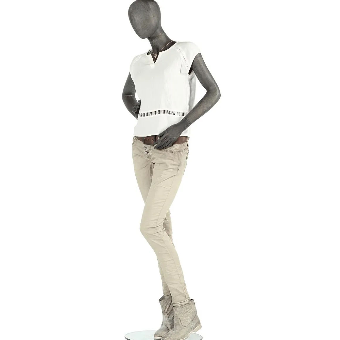 Maniquí Premium Mujer, Pierna Izquierda Y Brazo Derecho Doblados