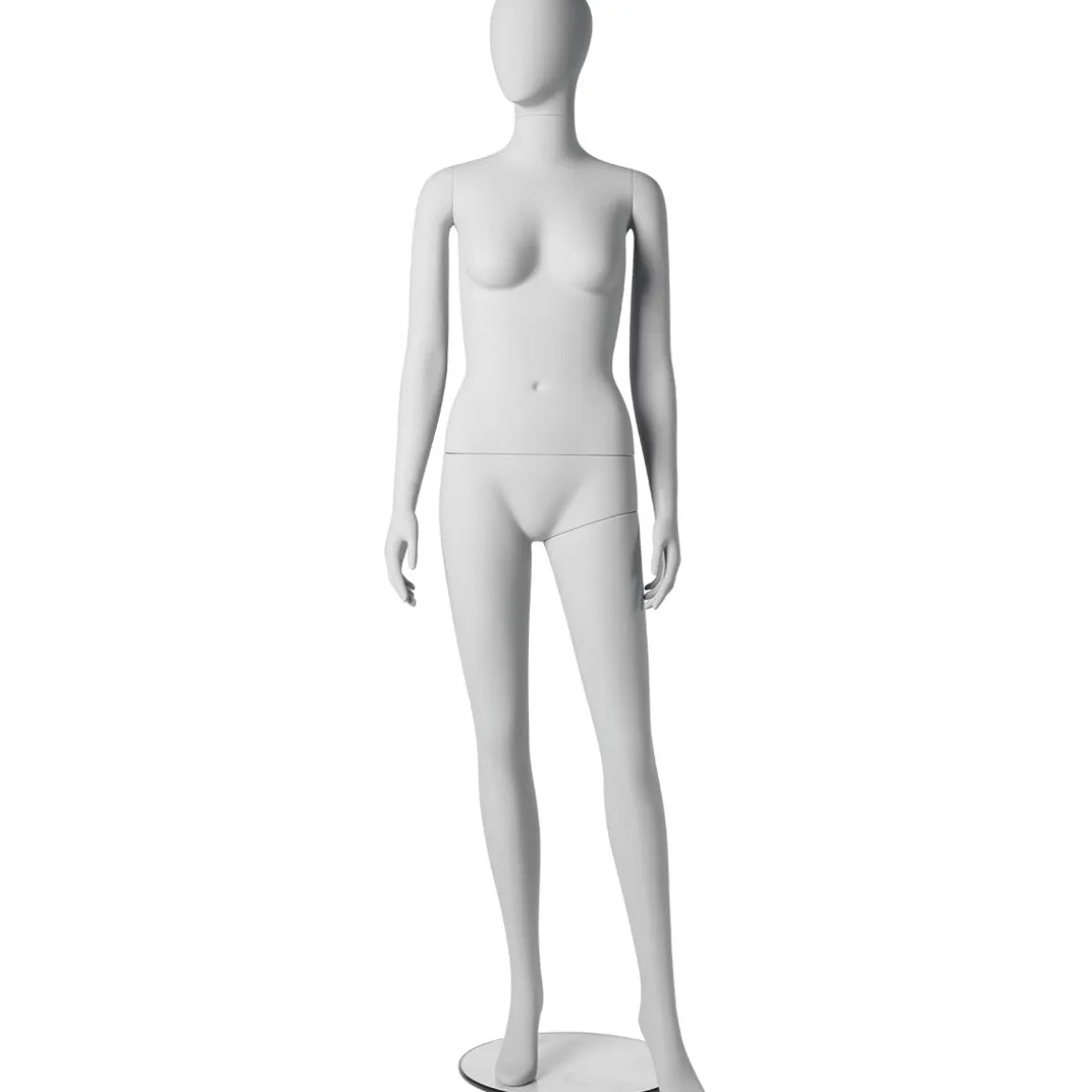 Maniqui Busto De Señora De Pie Blanco Sólido