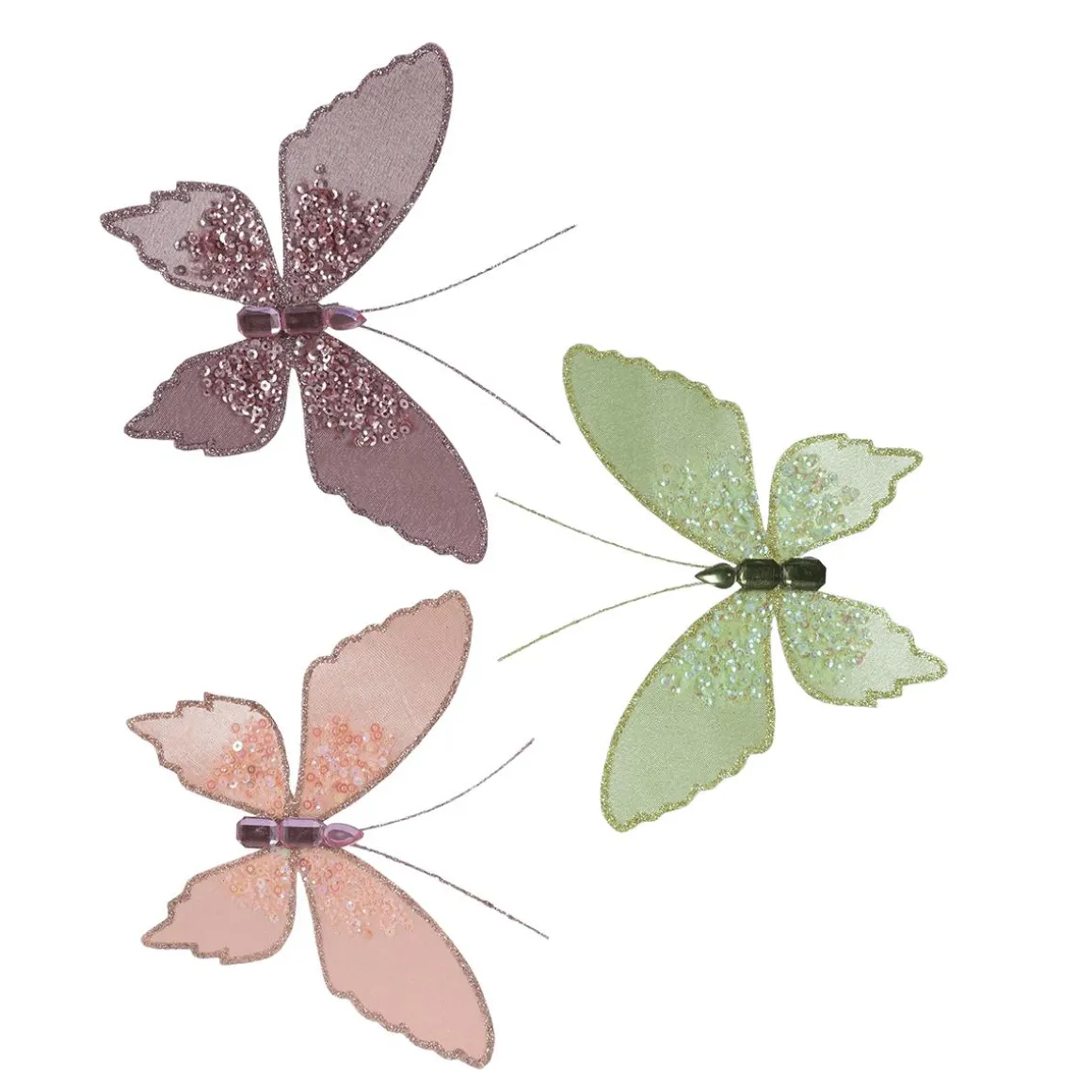 Mariposas 3 Piezas En Clip