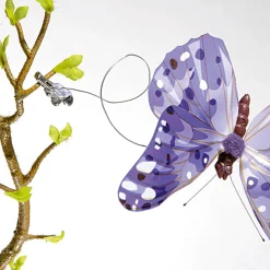 Mariposas Decorativas, 10 Cm, Color Morado, 6 Piezas