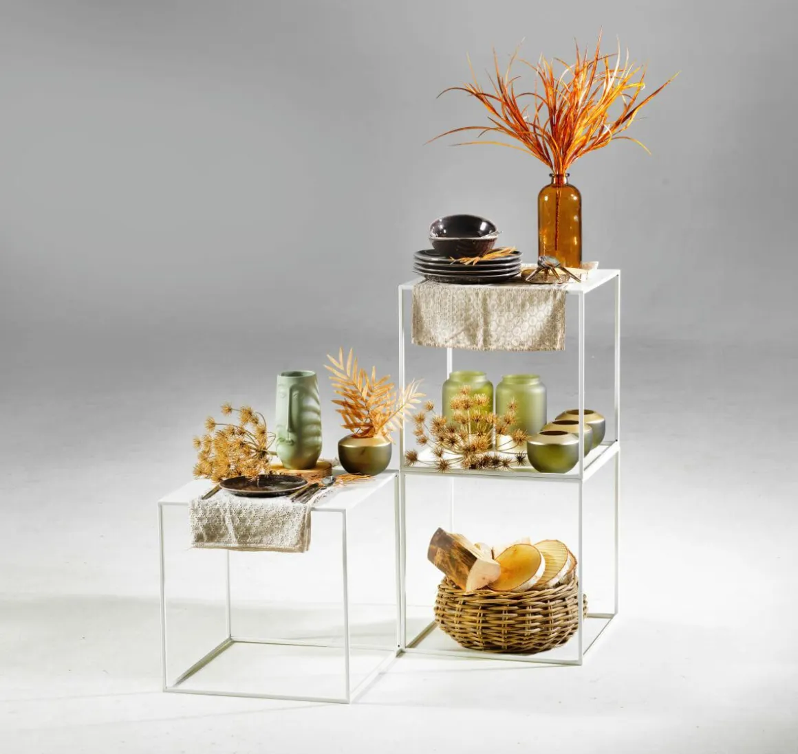 Mesa De Metal 45 X 45 Cm, Blanco