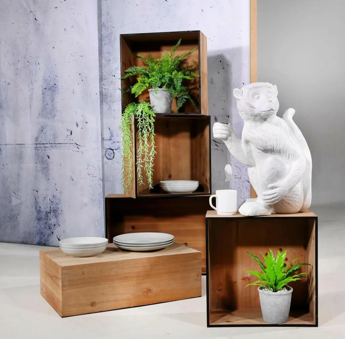 Mono Decorativo Blanco Altura 54 Cm