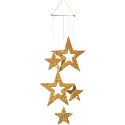 Móvil De Estrellas Oro, Longitud 100 Cm