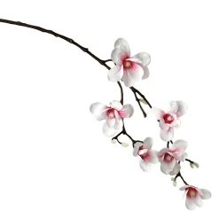Noble Rama De Magnolia Artificial, Rosado, 100 Cm