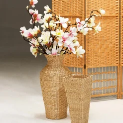 Noble Rama De Magnolia Artificial, Blanco Verde, 100 Cm