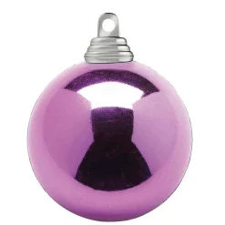 Orquídea, Bolas De Navidad Brillantes De Plástico Ignífugo, 6 Cm Ø - 24 Piezas