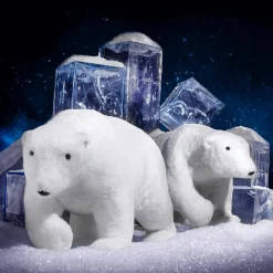 Oso Polar De Peluche Decorativo Altura 44 Cm