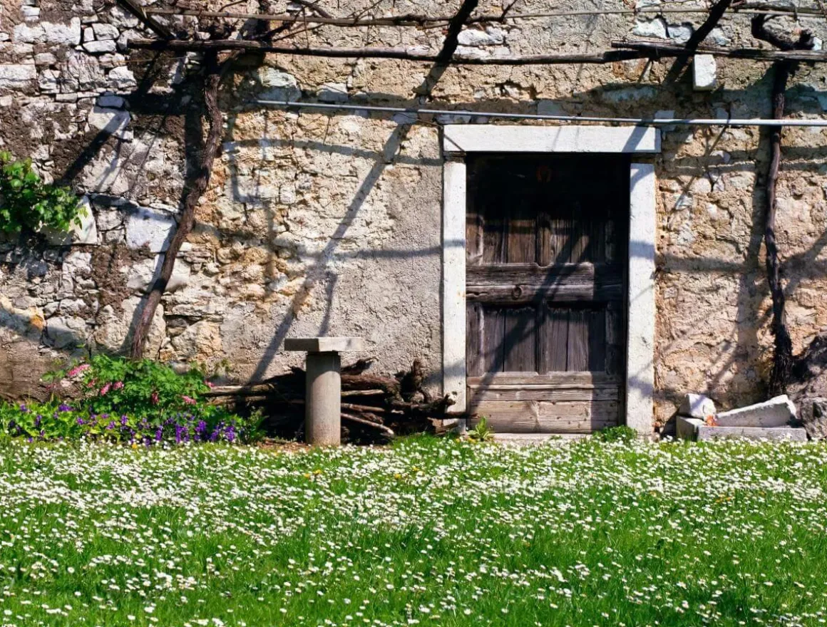 Pancarta De Lona XXL "Pared De Granja Antigua" De Lona De Camión Ignífuga 250 X 330 Cm