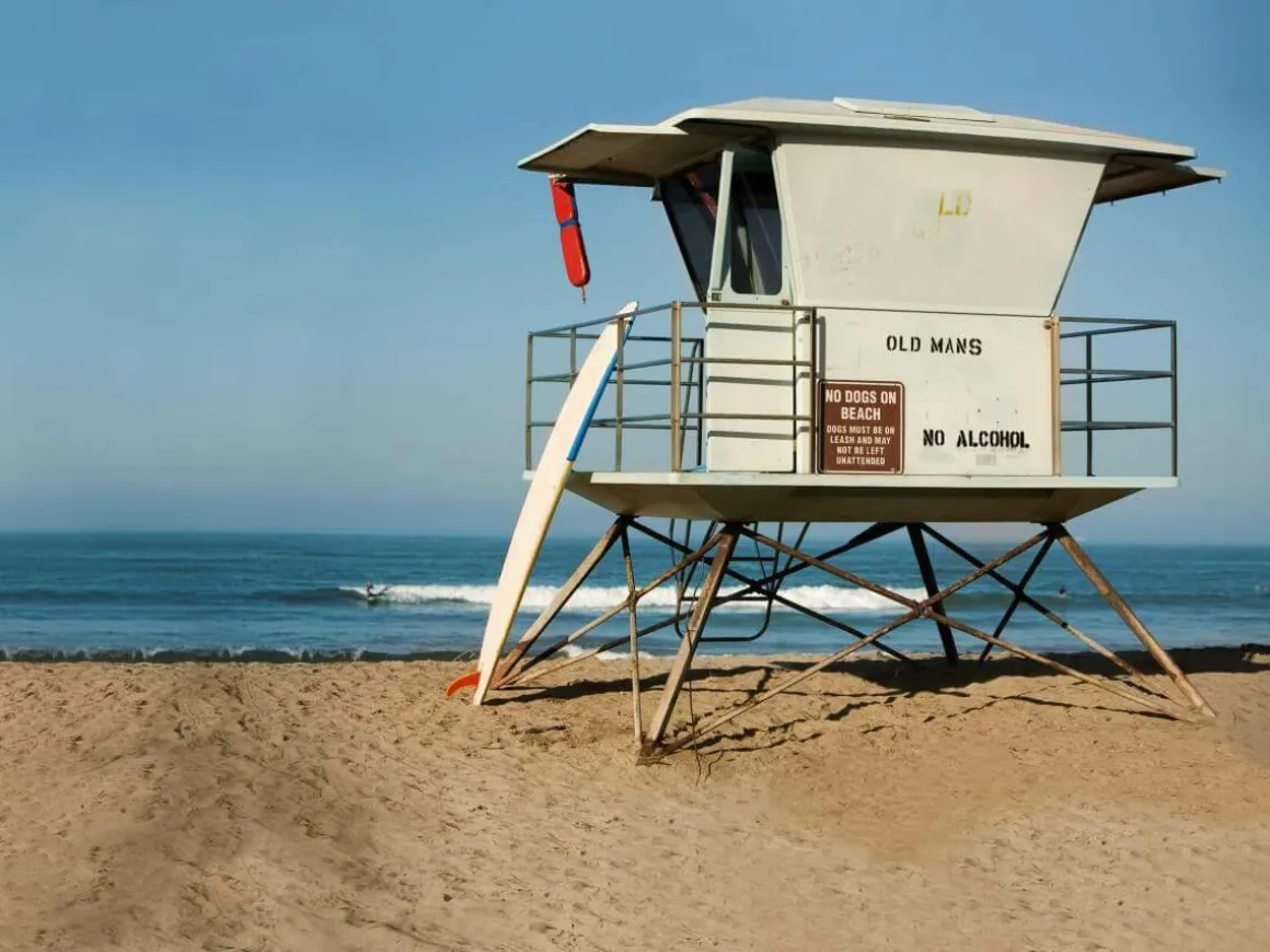Pancarta De Lona XXL "Torre De Salvamento En La Playa" De Lona De Camión Ignífuga 250 X 330 Cm