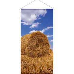 Pancarta De Tela Ignífuga "Paca De Paja" De Tela De Bandera 100 X 200 Cm