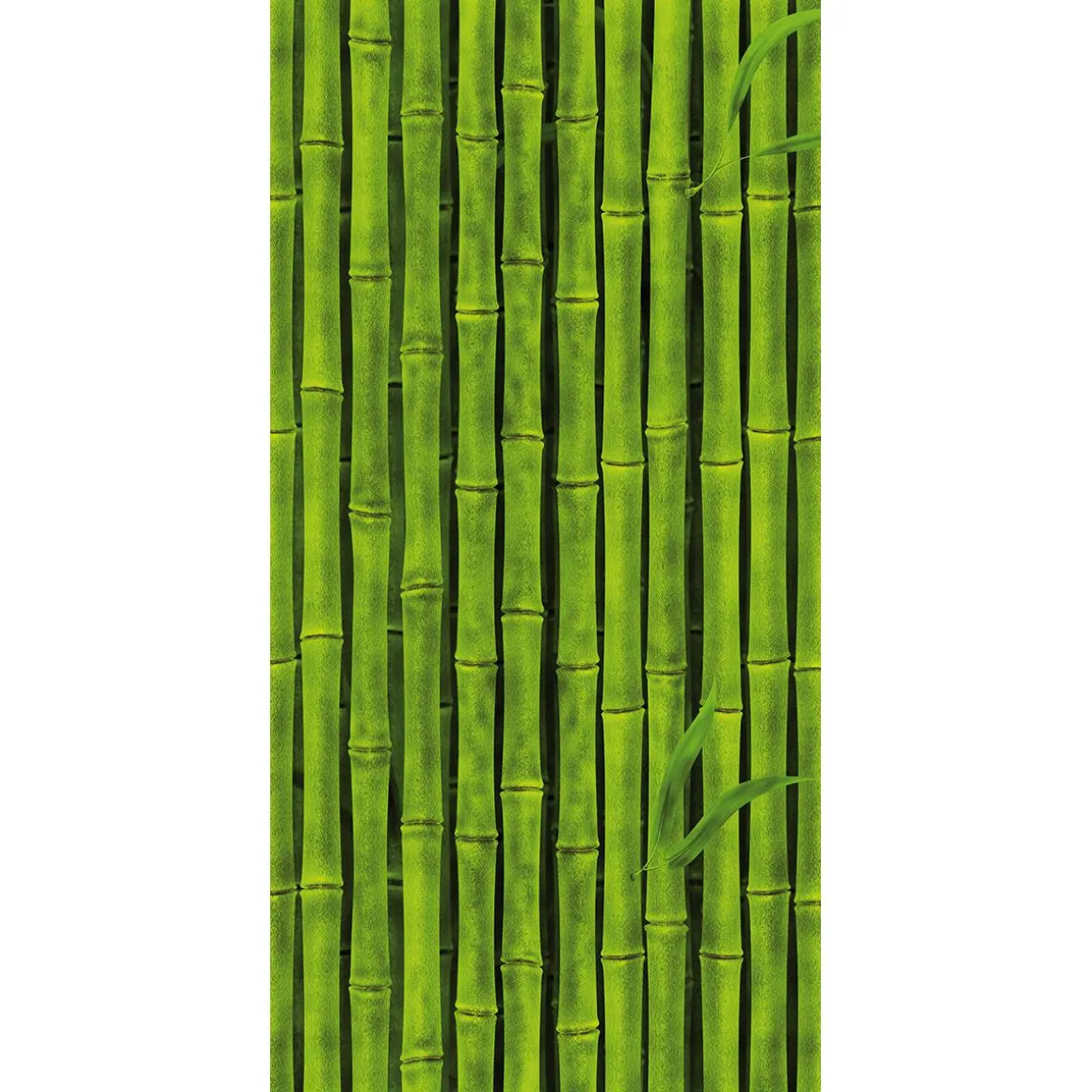 Pancarta De Tela Ignífuga "cañas De Bambú Verdes" En Tela De Bandera 100 X 200 Cm