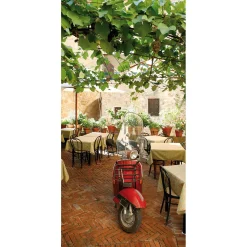 Pancarta De Tela Ignífuga "Vespa Roja" De Tela De Bandera 100 X 200 Cm