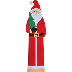 Papá Noel Decorativo Fieltro 38 Cm Rojo, 3 Piezas