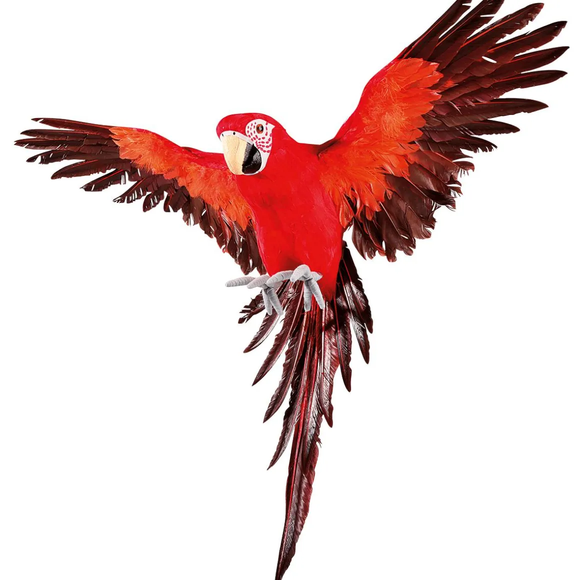 Papagayo Decorativo Rojo Longitud 77 Cm