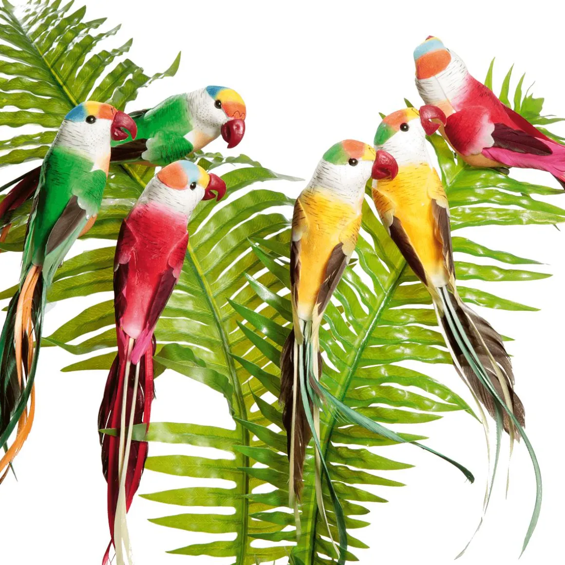 Papagayos Decorativos, 22 Cm, 6 Piezas
