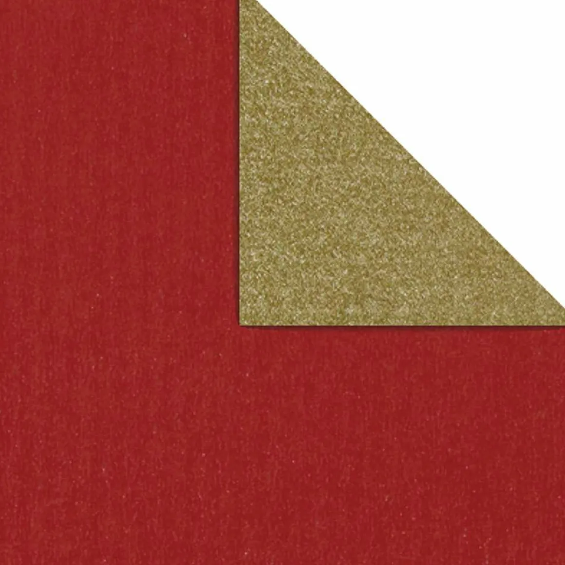 Papel De Regalo Bicolor 70 Cm, 250 M, Rojo/oro