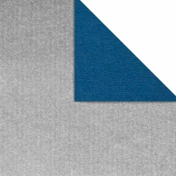 Papel De Regalo Bicolor 50 Cm, 250 M, Plata Azul