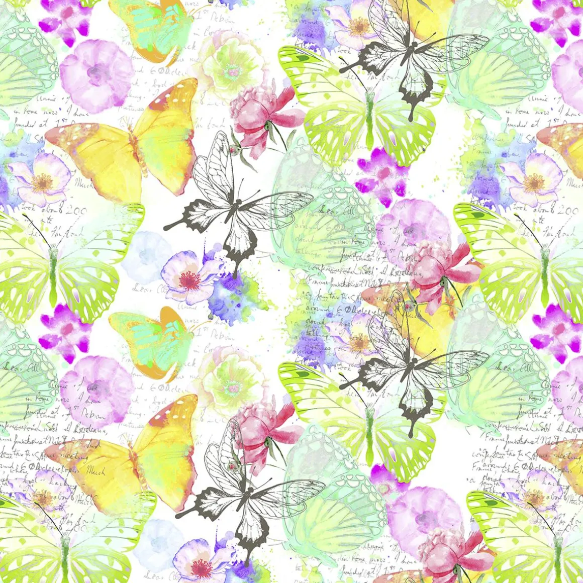 Papel De Regalo Mariposas, 50 Cm, 50 M