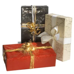 Papel De Regalo Negro Sostenible Con Diseño De Vid Brillante - Bobina De Papel De Regalo De 50 M