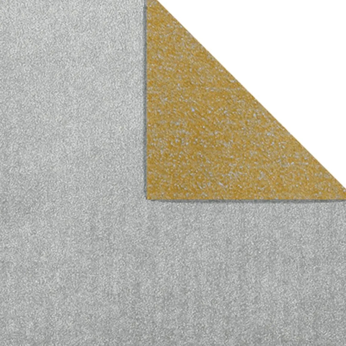 Papel De Regalo Rollo Bicolor Oro Plata 50 Cm X 50 M