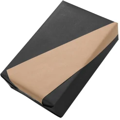Papel Kraft Liso Negro Reciclado - Bobina De Papel De Regalo De 50 M