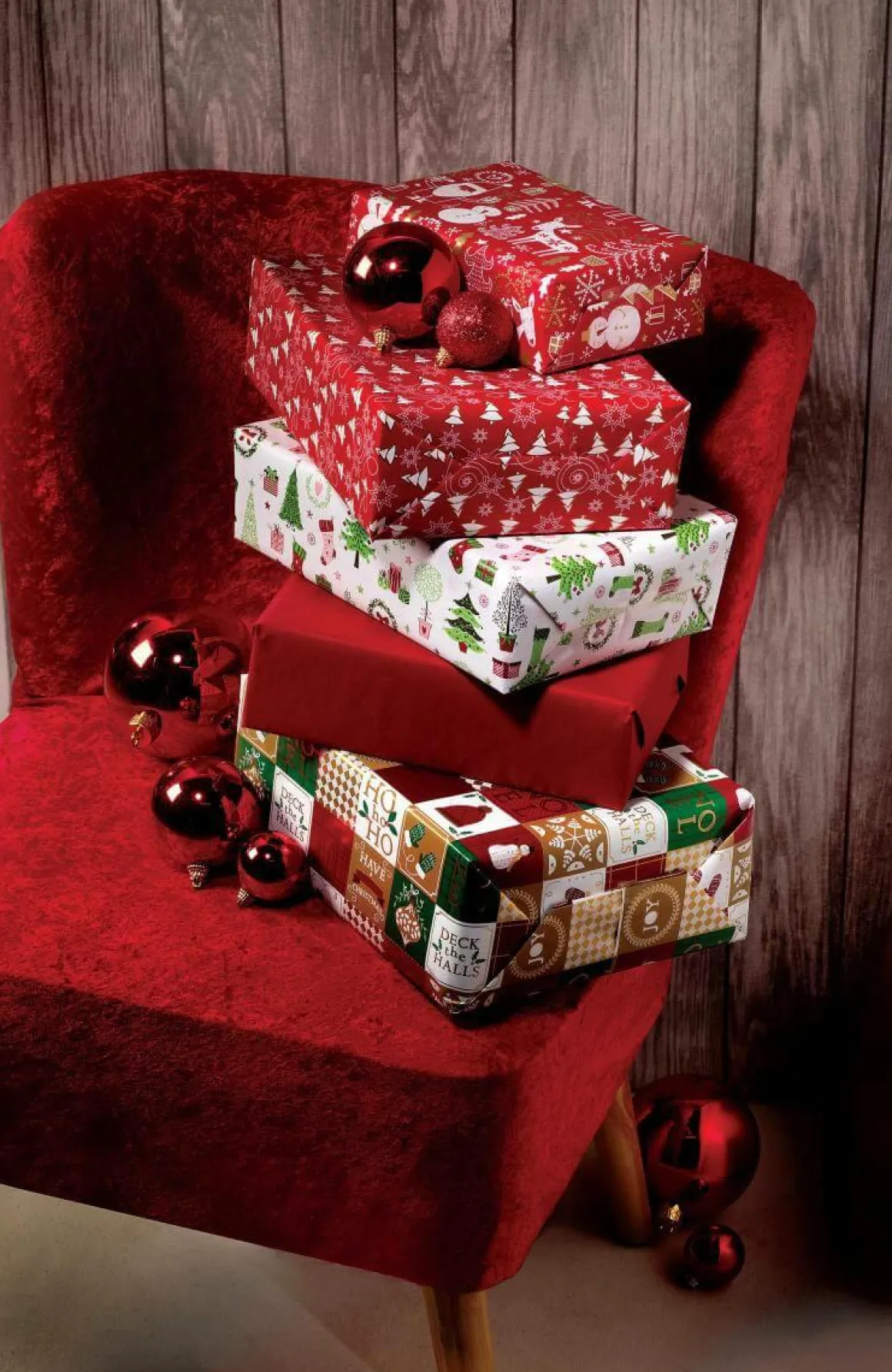 Papel Kraft Liso Rojo Reciclado - Bobina De Papel De Regalo De 50 M
