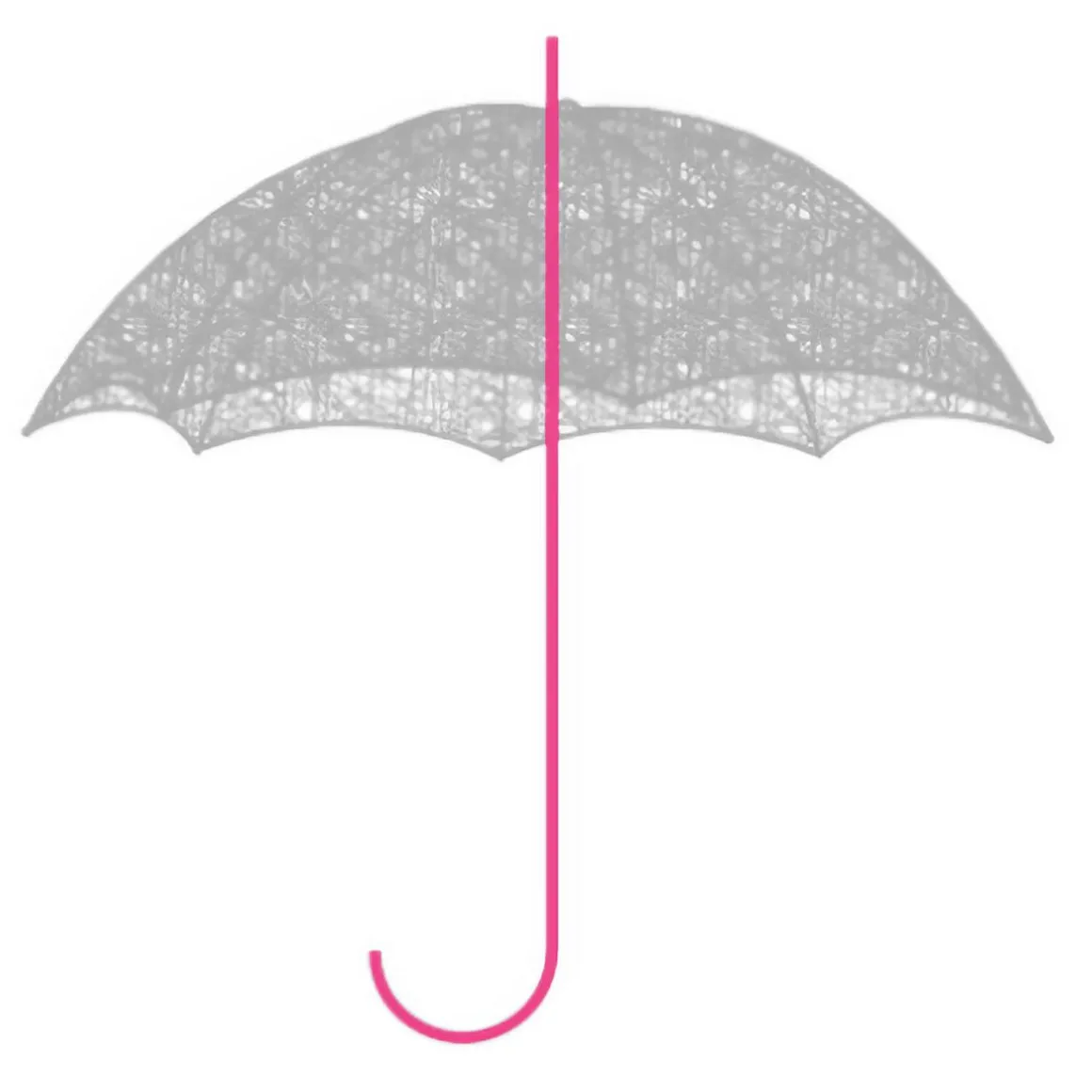 Paragüero De Metal Rosa, 100 Cm
