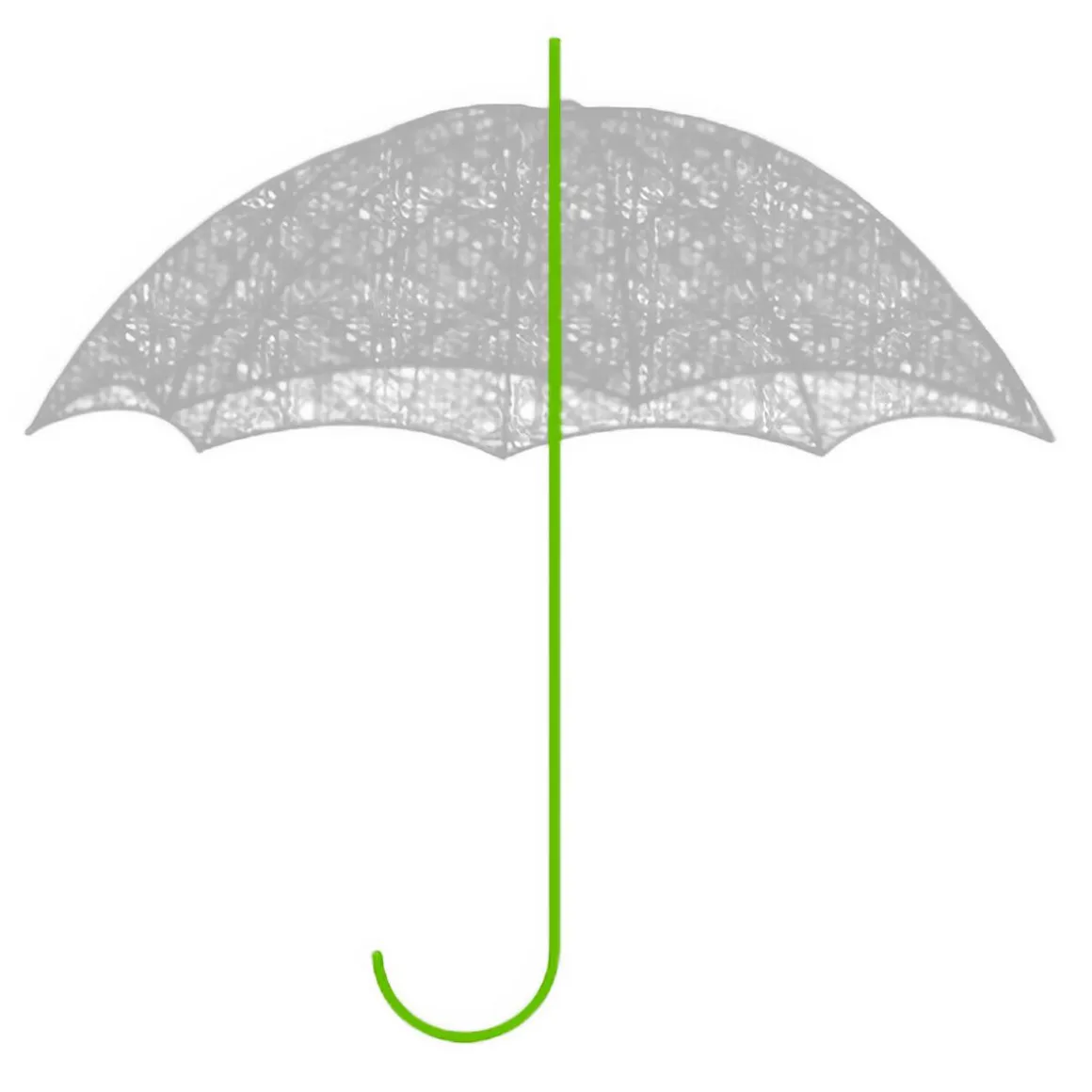 Paragüero Metálico Verde, 75 Cm