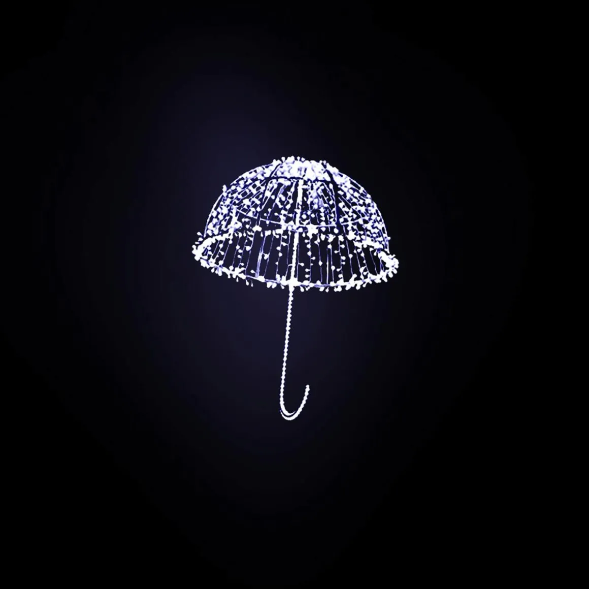 Paraguas XXL Light Object LED Plateado 150 Cm