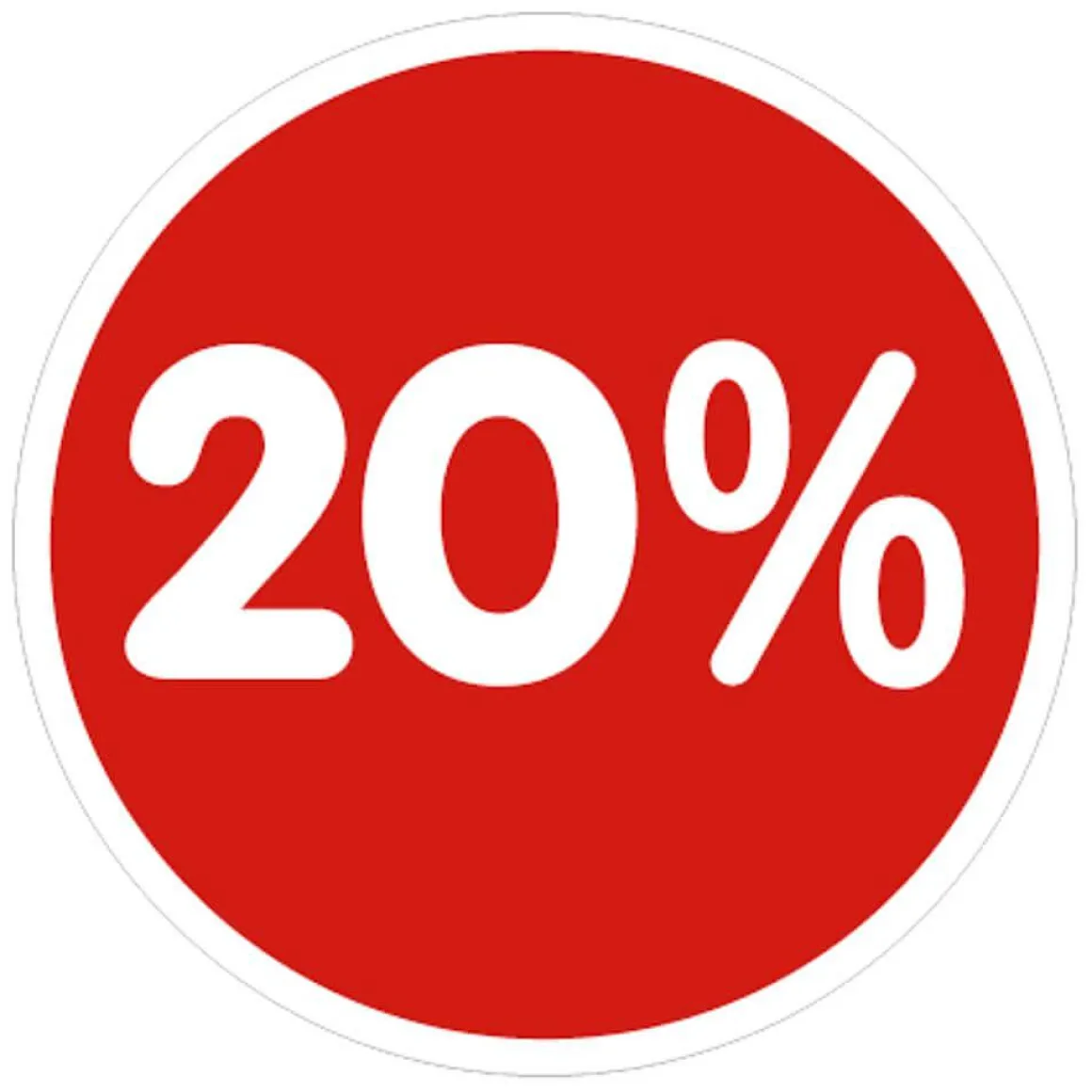 Pegatina 20% 33 Cm Ø