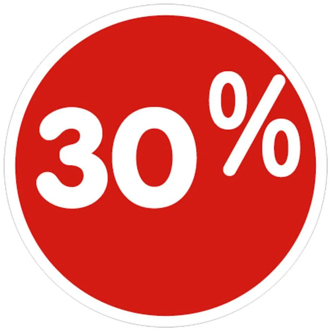 Pegatina 30% 33 Cm Ø