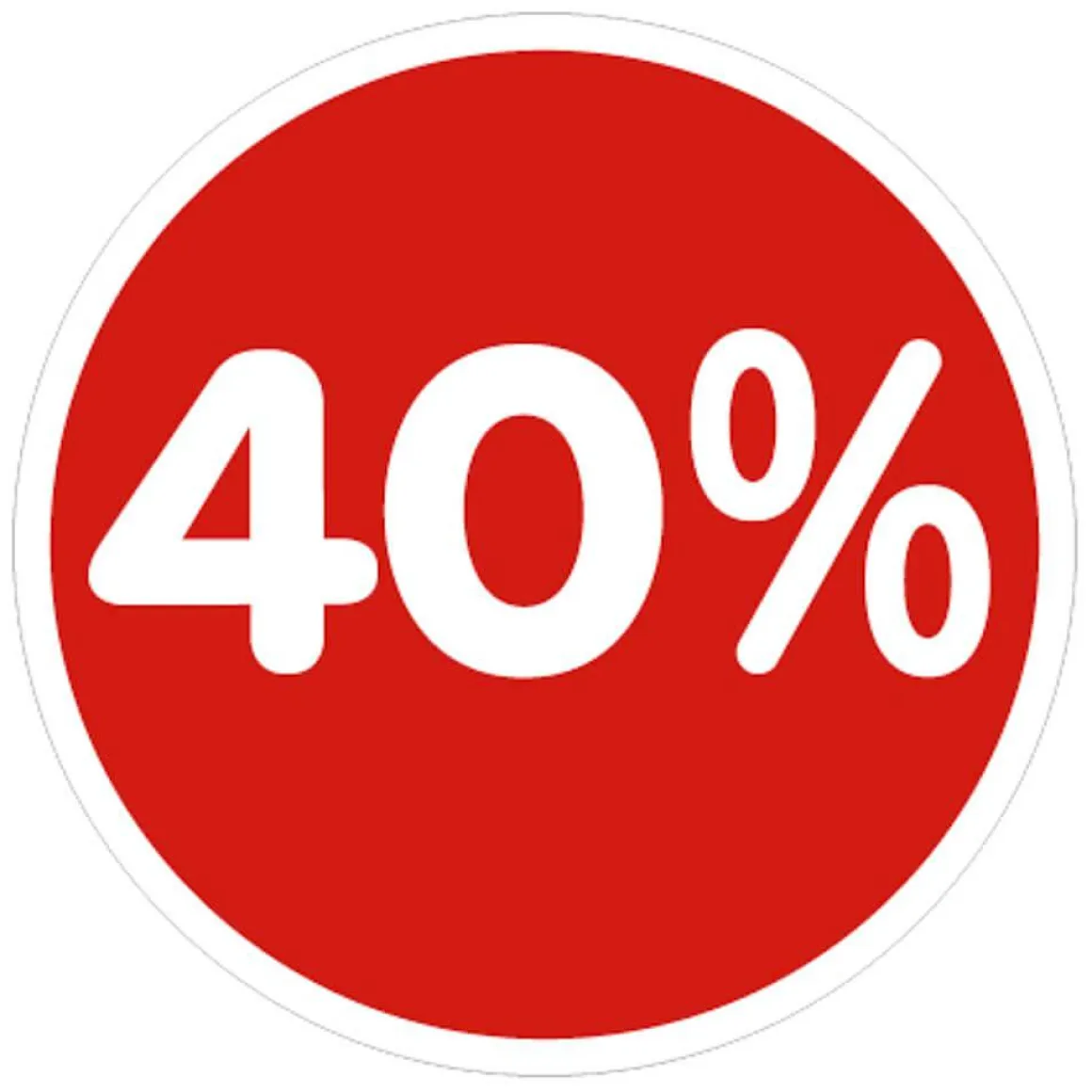 Pegatina 40% 33 Cm Ø