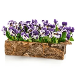 Pensamientos Flores Artificiales Morado, 27 Cm