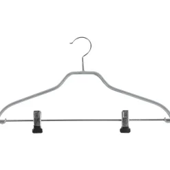 Percha Con Pinzas Antideslizante 40 Cm, Plata A´ 10 Piezas