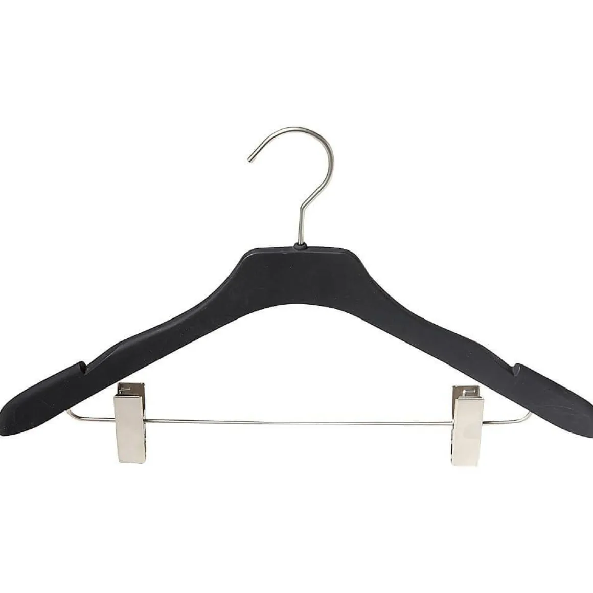 Percha Soft Touch Con Barra Con Pinzas 45 Cm, 1 Paquete De 10 Piezas