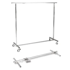 Perchero Con Ruedas Plegable, Altura Fija 150 Cm