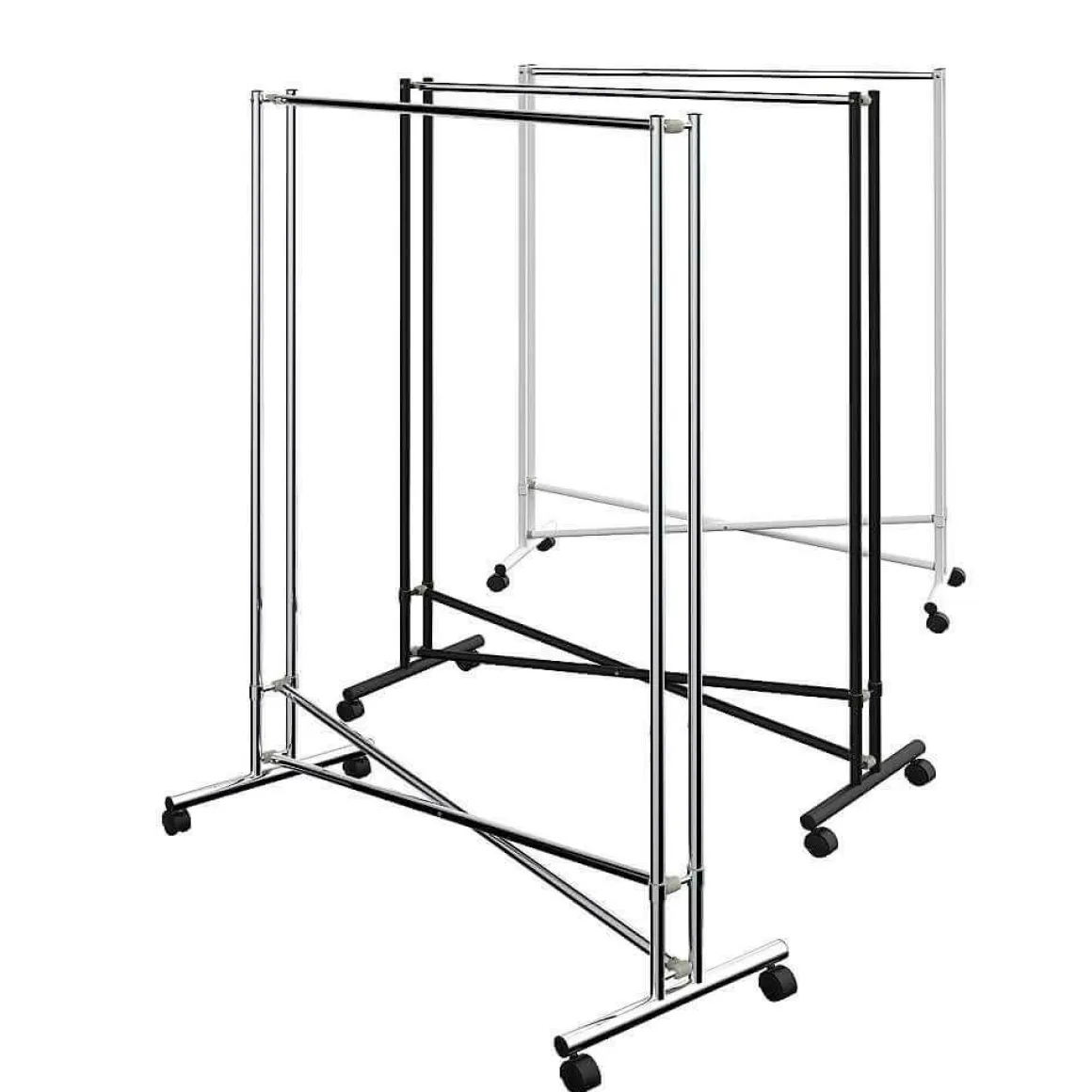 Perchero "Cross" Altura Fija 170 Cm, Plata