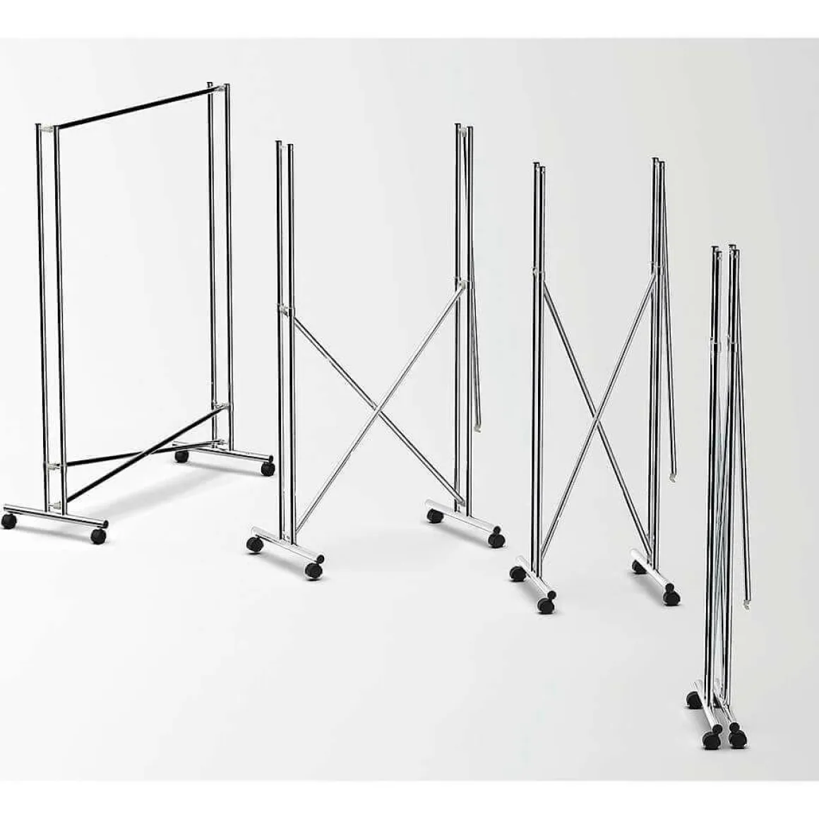 Perchero "Cross" Altura Fija 170 Cm, Plata