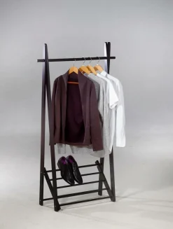 Perchero De Madera, Negro, 153 X 85 Cm