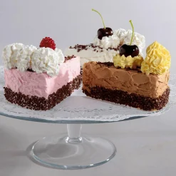 Piezas De Tarta De Chocolate, Juego De 2 Muñecos De Comida De 12 Cm