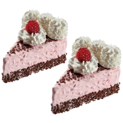 Piezas De Tarta De Frambuesa, Juego De 2 Food Dummies 12 Cm