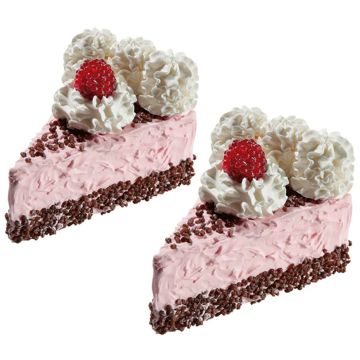 Piezas De Tarta De Frambuesa, Juego De 2 Food Dummies 12 Cm