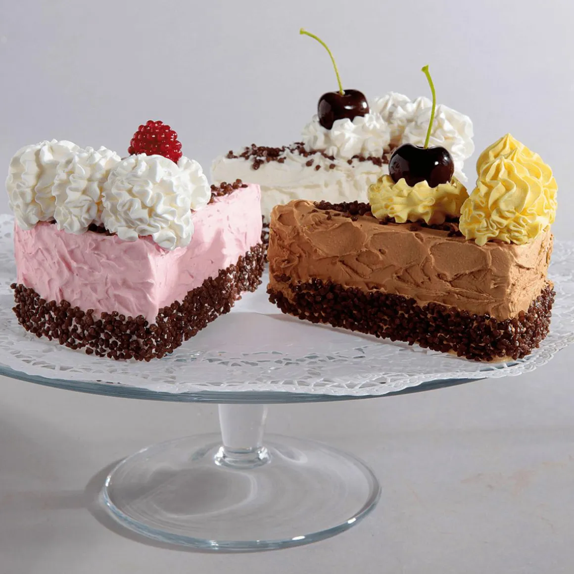 Piezas De Tarta De Frambuesa, Juego De 2 Food Dummies 12 Cm