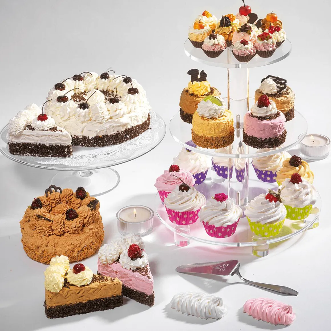 Piezas De Tarta De Frambuesa, Juego De 2 Food Dummies 12 Cm