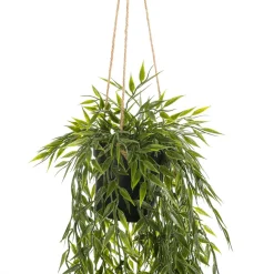 Planta Artificial Ampolla De Bambú Colgante 20 X 50 Cm