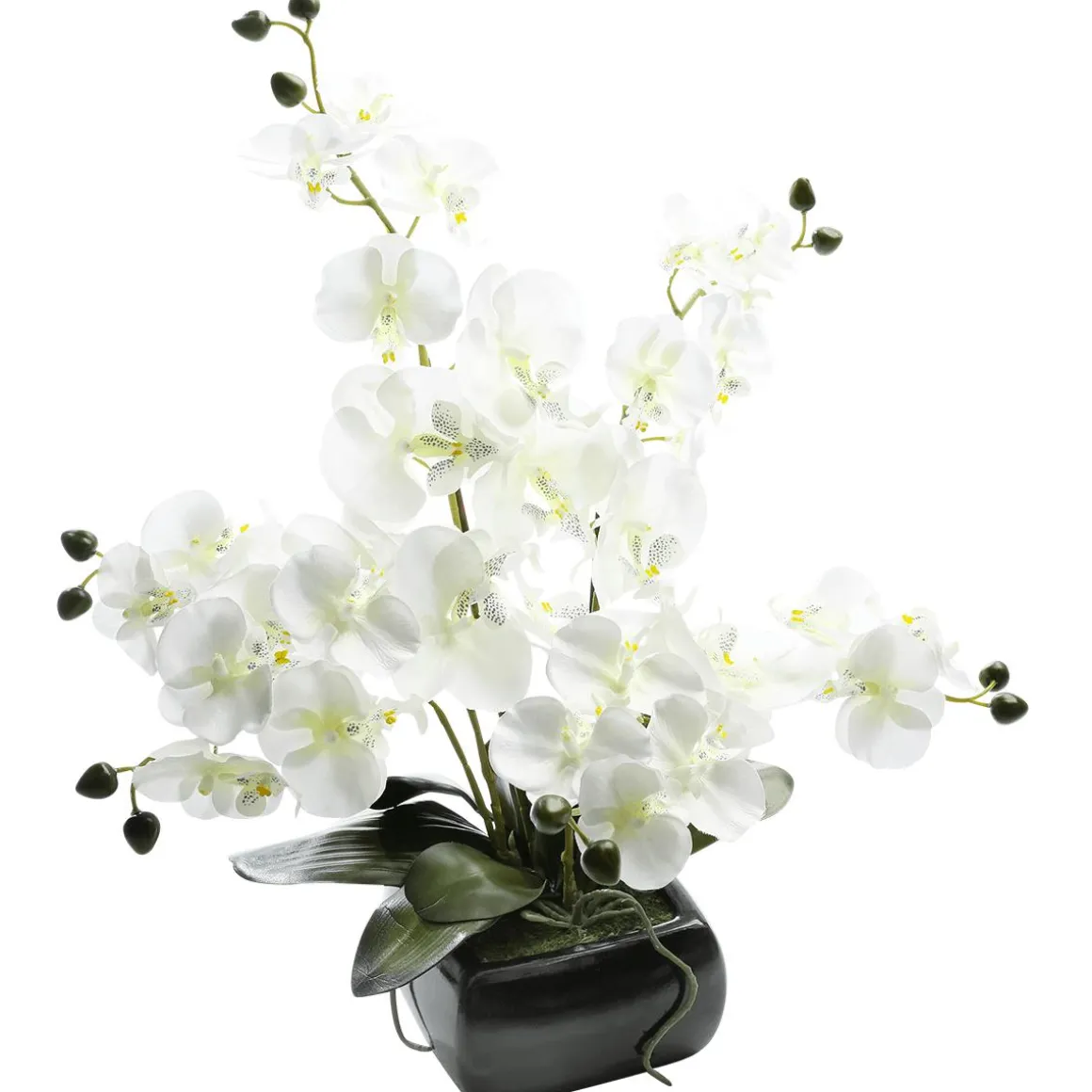 Planta Artificial Orquídea Blanco, 40 Cm