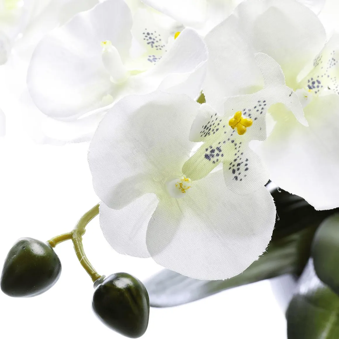 Planta Artificial Orquídea Blanco, 40 Cm