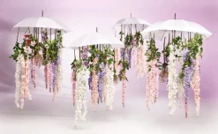 Rama Artificial Wisteria Laburnum, 140 Cm, Violeta